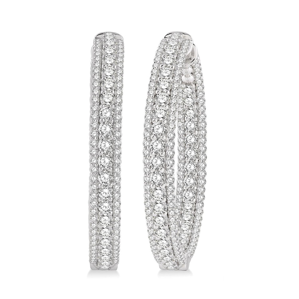 18kt White Gold Diamond Duchess Couture Ear Hoops