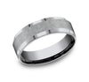 Grey Tantalum Gents Band with Brushed Design