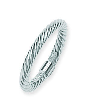 14kt White Gold Twist Stackable Band