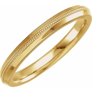 14kt Yellow Gold Knife Edge Stackable Band