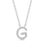 10kt White Gold Diamond Initial Pendant with Chain "G"