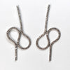 18kt White Gold Diamond Fashion Dangle Earrings
