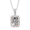 18kt White Gold Diamond Pendant with Chain