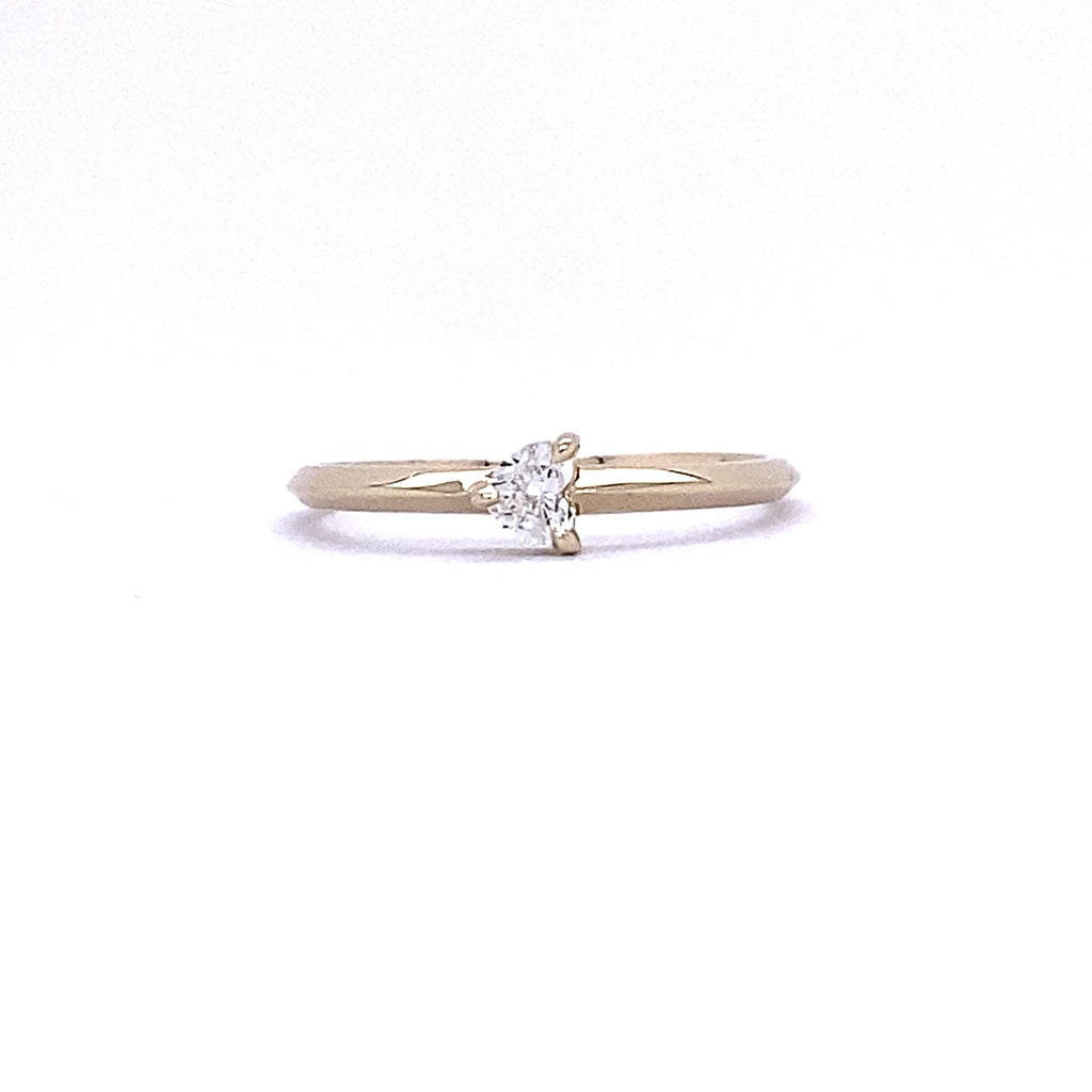 14kt Yellow Gold Heart Cut Diamond Engagement Fashion Ring