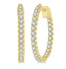 14kt Yellow Gold Diamond Hoop Earrings (3 carat)