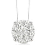 14kt White Gold Diamond Illusion Pendant with Chain (.25 carats)